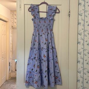 Ellie Nap Dress from Hill House Home in Lilac Ikat print. Small; sateen cotton.